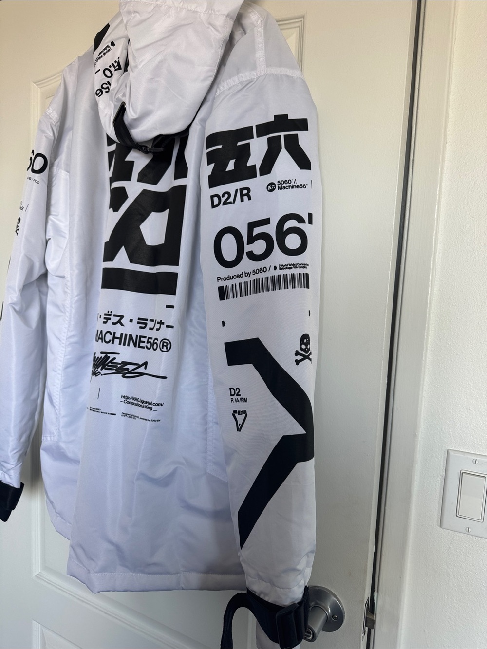 5060/Machine 56 White Cyberpunk Jacket XXL **See notes for condition* - Picture 5 of 10